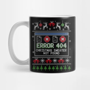 Error 404 Christmas Sweater Not Found Jumper Mug